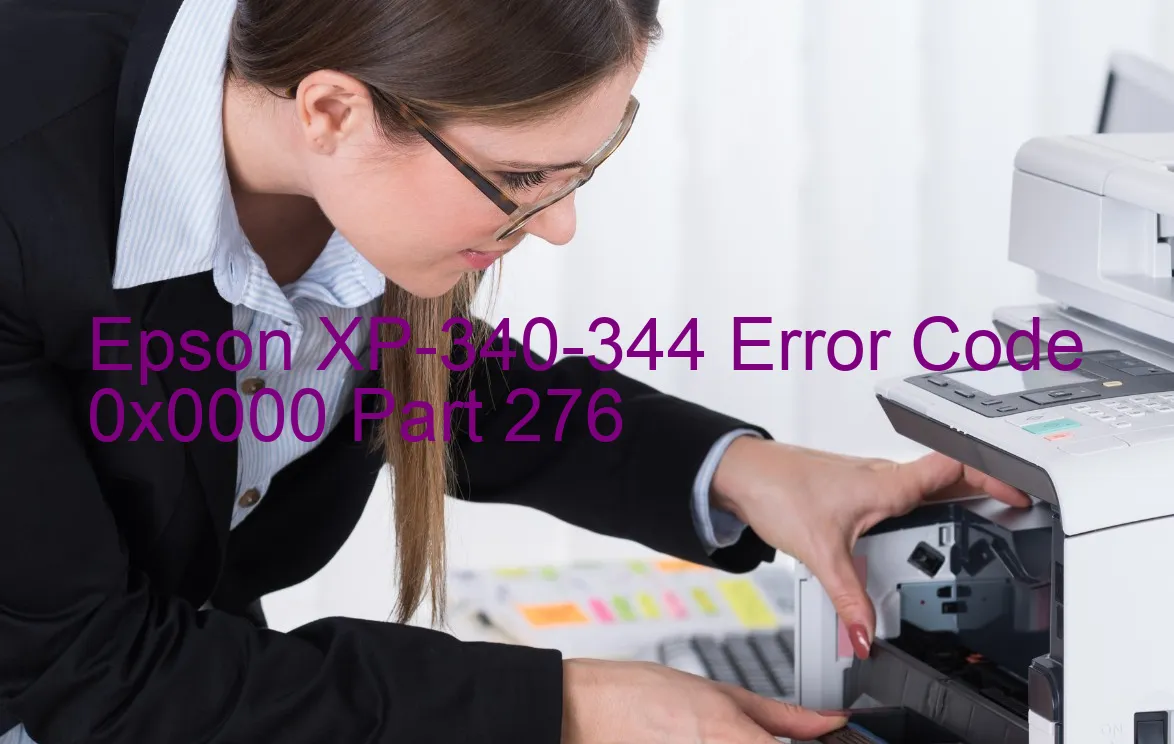 Epson XP-340-344 Codice di errore 0x0000