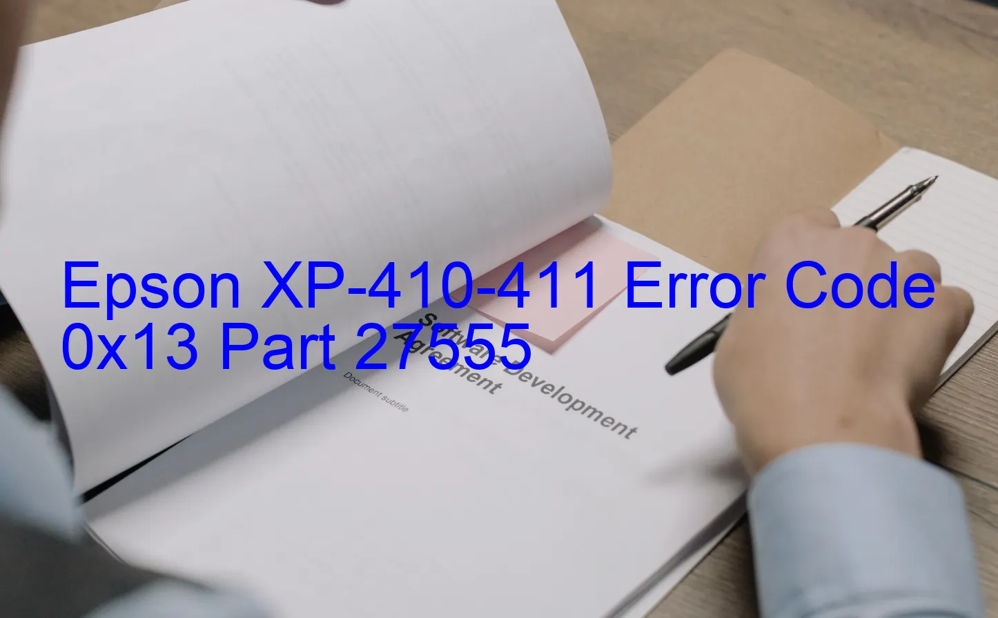 Epson XP-410-411 Codice di errore 0x13