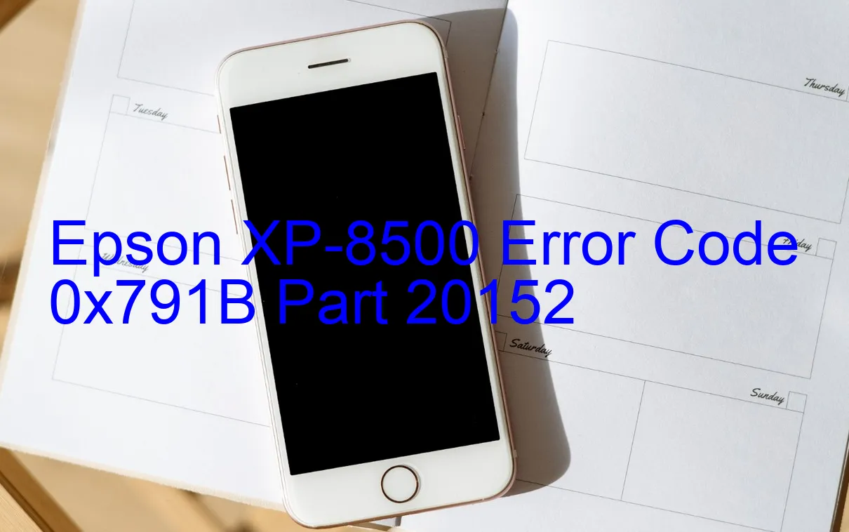 Epson XP-8500 Codice di errore 0x791B