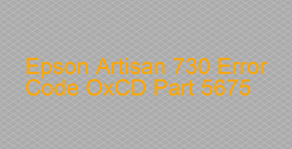 Epson Artisan 730 Codice di errore OxCD