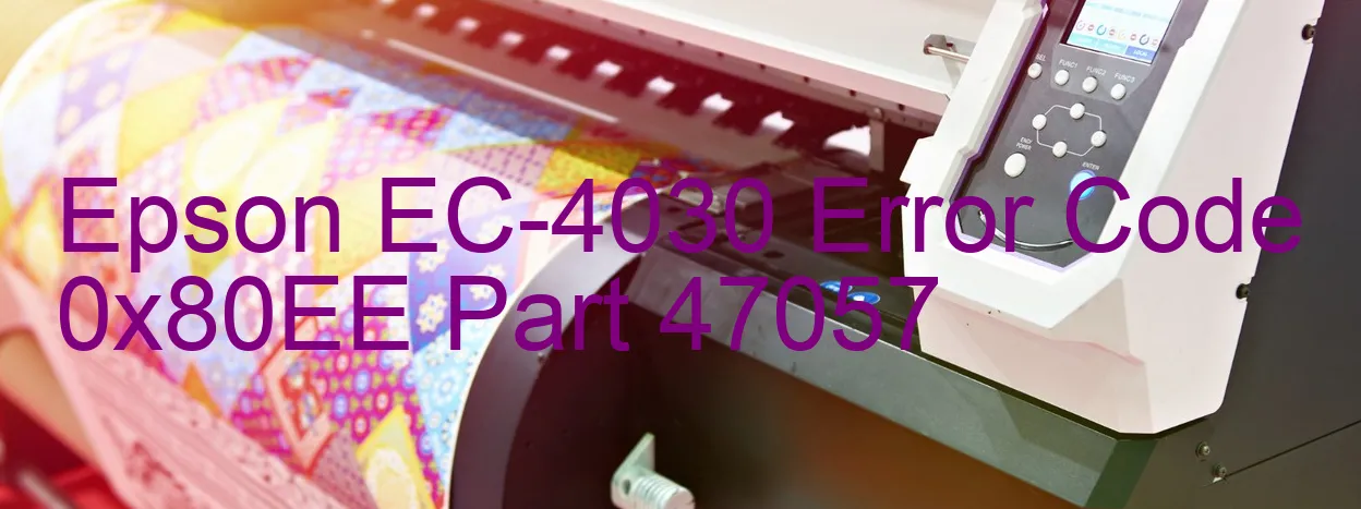 Epson EC-4030 Codice di errore 0x80EE