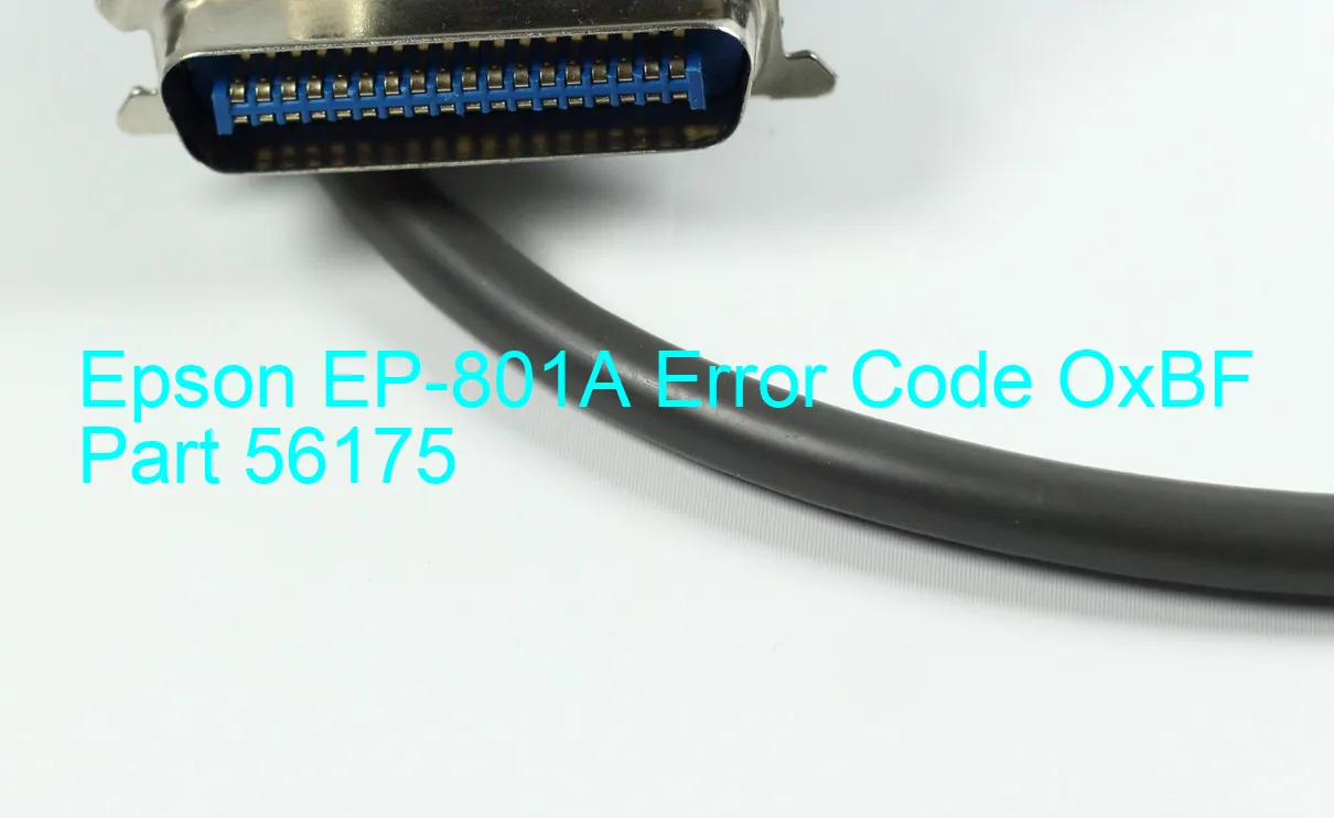 Epson EP-801A Codice di errore OxBF