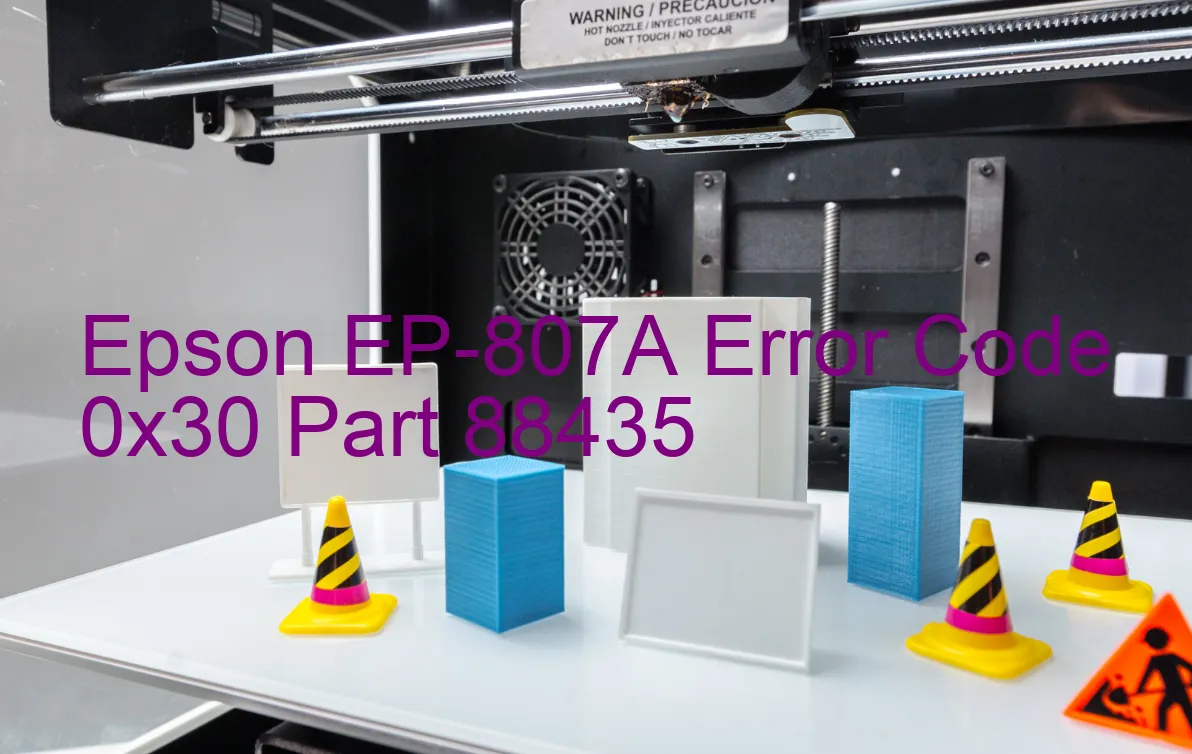 Epson EP-807A Codice di errore 0x30