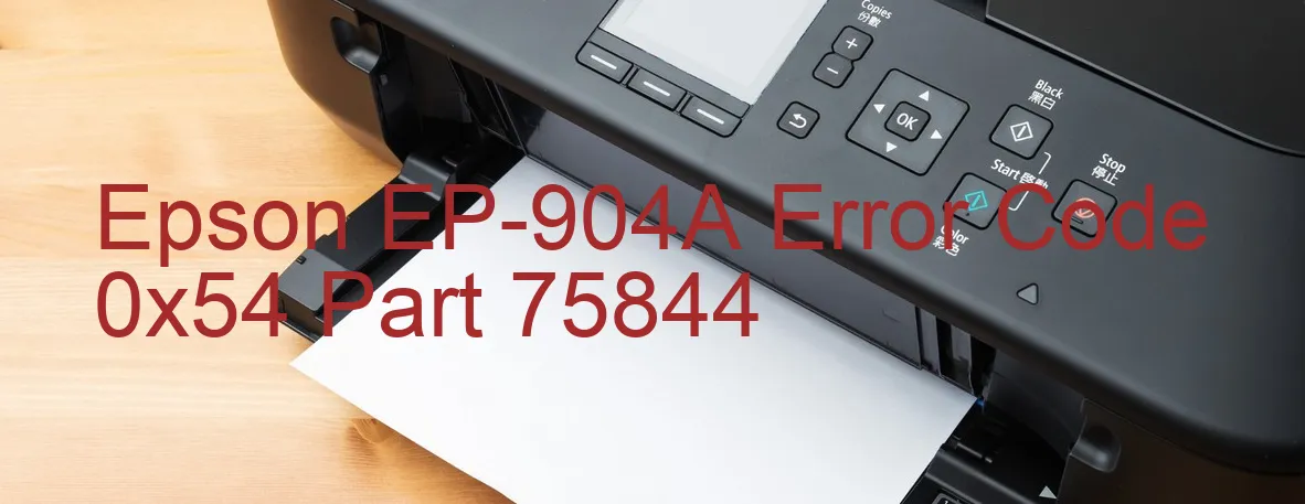 Epson EP-904A Codice di errore 0x54