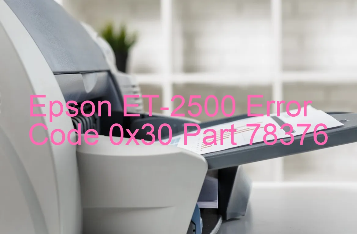 Epson ET-2500 Codice di errore 0x30