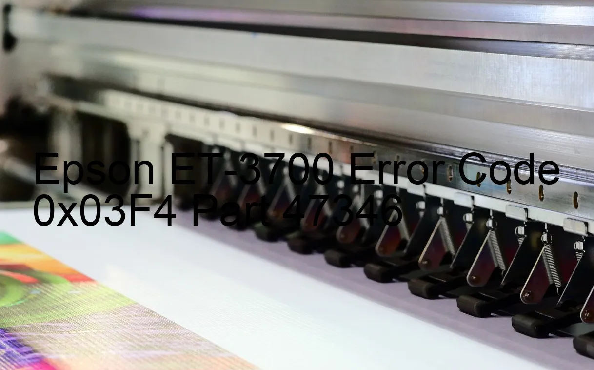 Epson ET-3700 Codice di errore 0x03F4