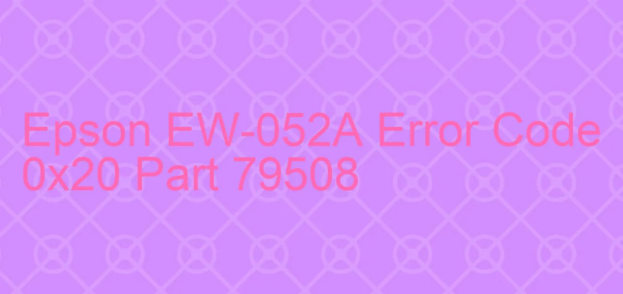 Epson EW-052A Codice di errore 0x20