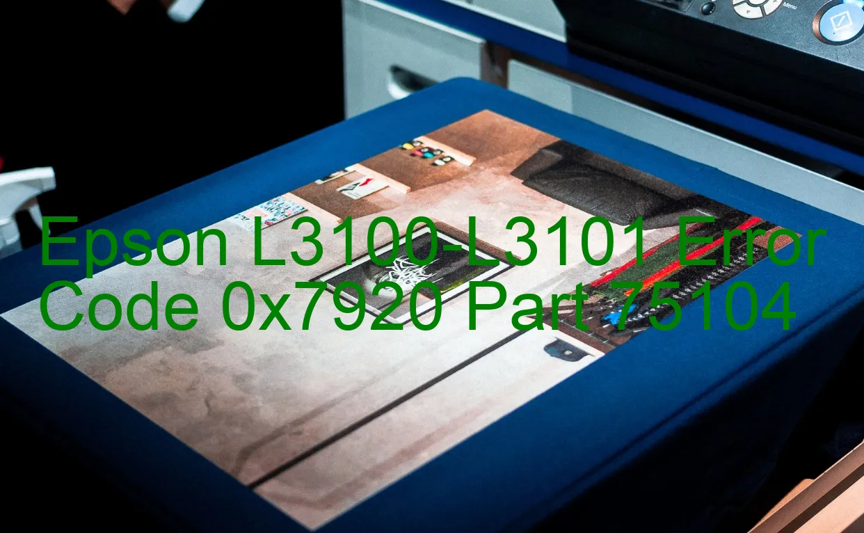 Epson L3100-L3101 Codice di errore 0x7920