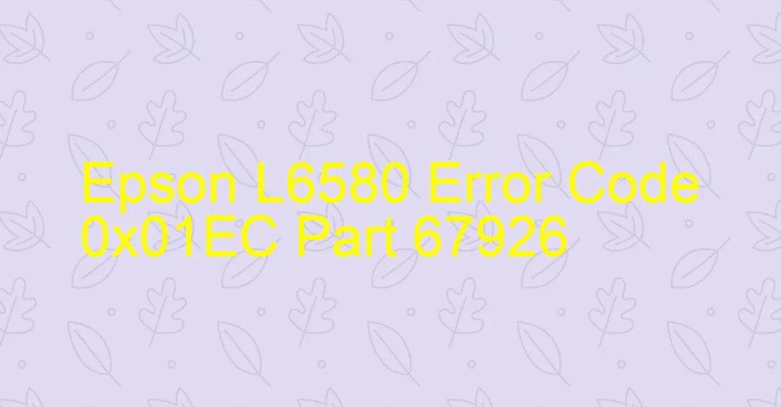 Epson L6580 Codice di errore 0x01EC