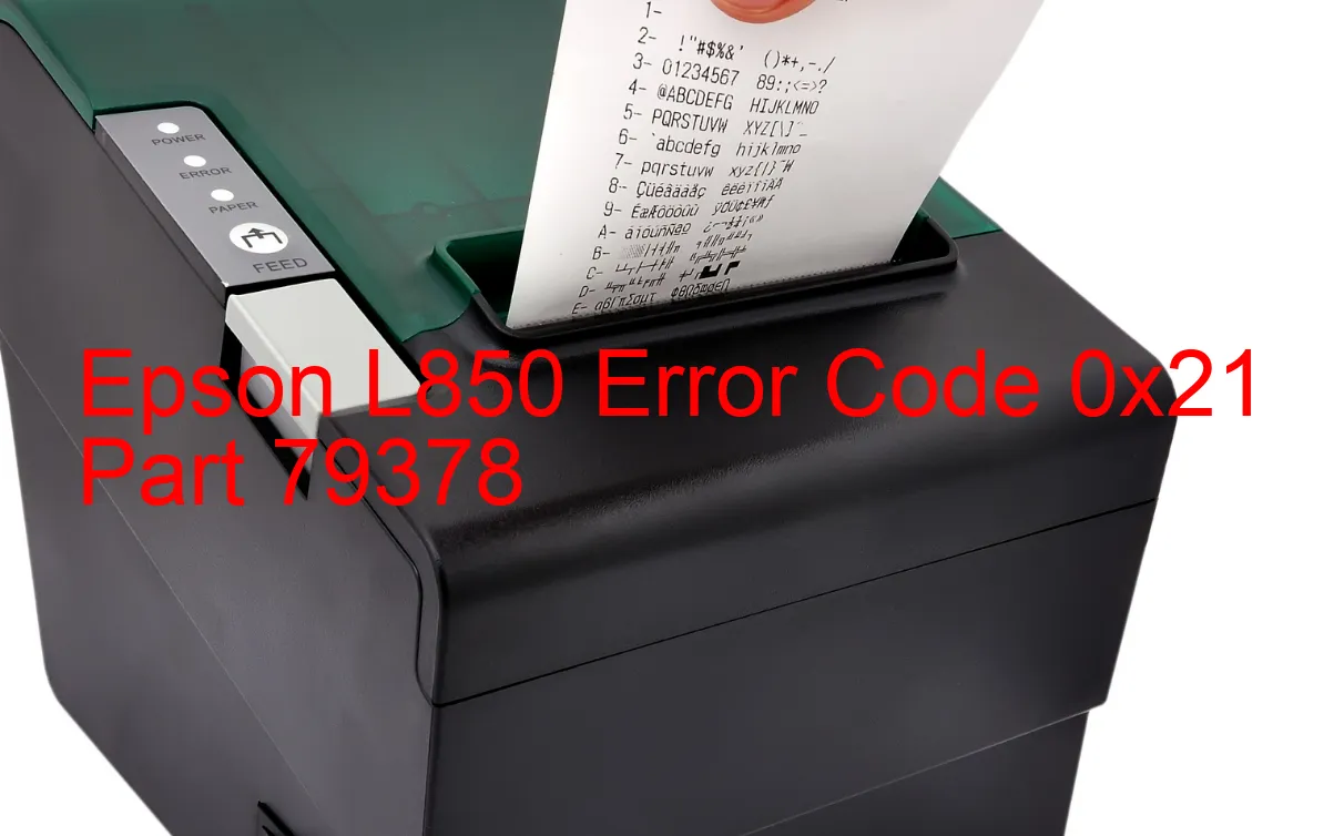 Epson L850 Codice di errore 0x21