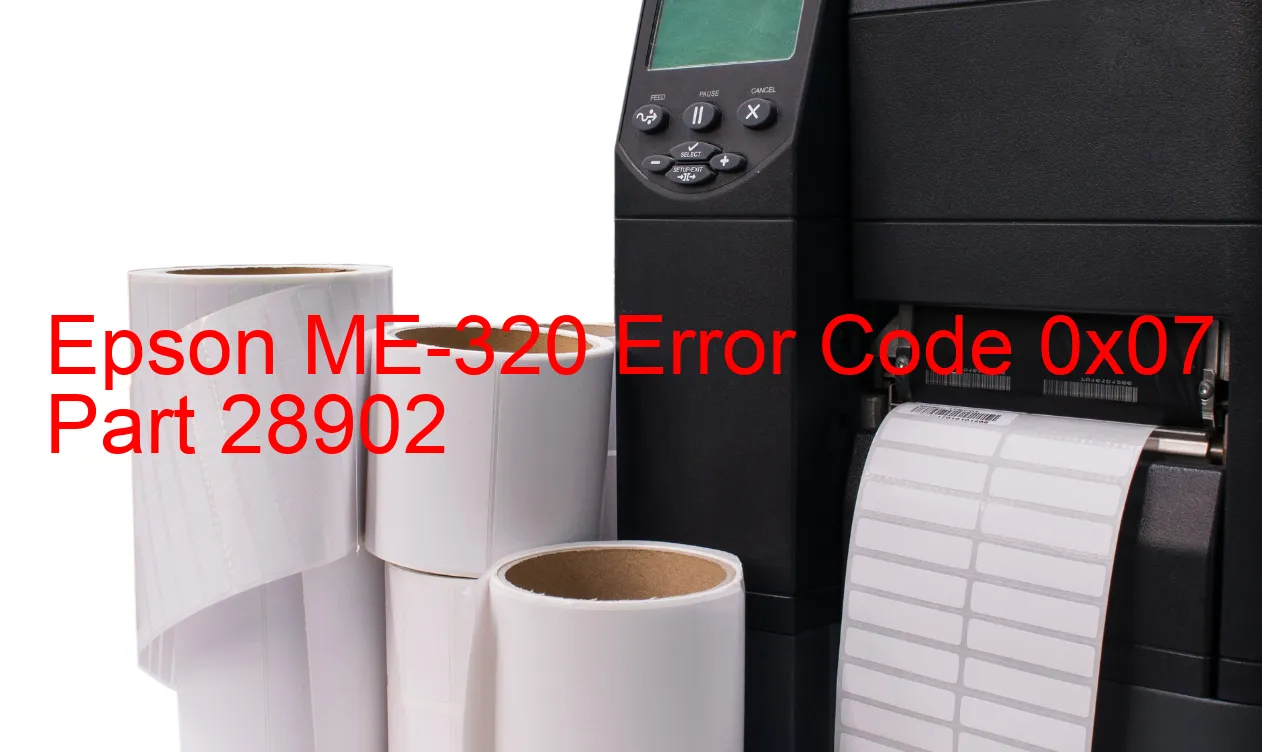 Epson ME-320 Codice di errore 0x07