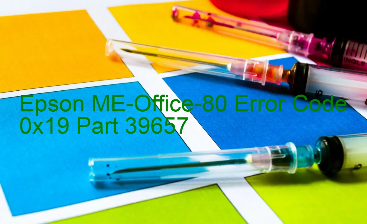 Epson ME-Office-80 Codice di errore 0x19