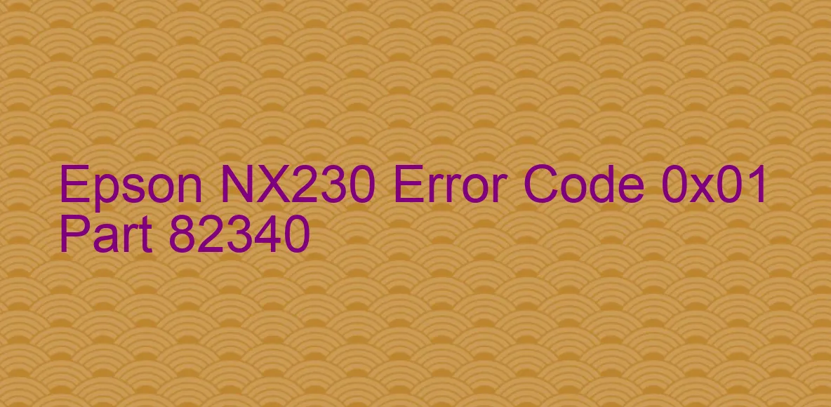 Epson NX230 Codice di errore 0x01