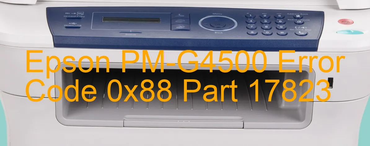 Epson PM-G4500 Codice di errore 0x88