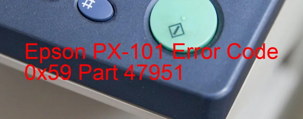 Epson PX-101 Codice di errore 0x59