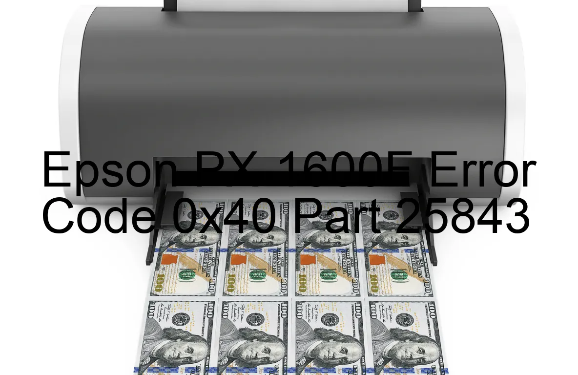 Epson PX-1600F Codice di errore 0x40