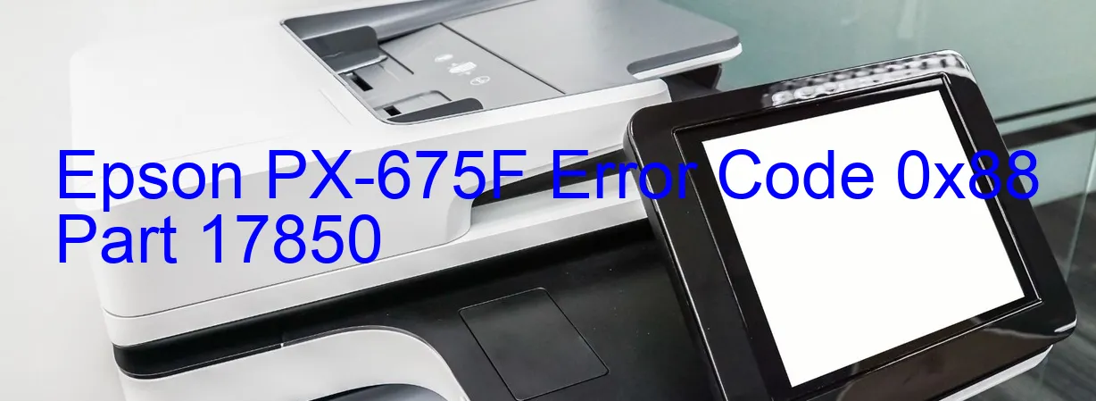 Epson PX-675F Codice di errore 0x88