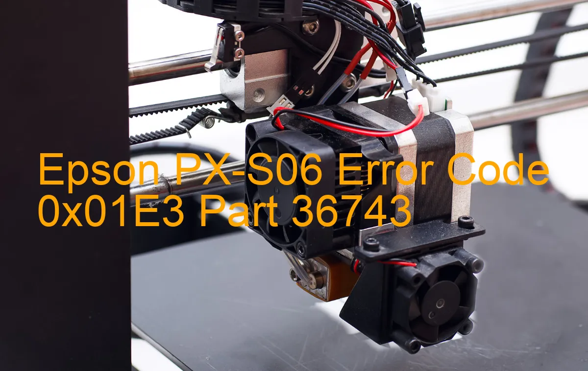 Epson PX-S06 Codice di errore 0x01E3