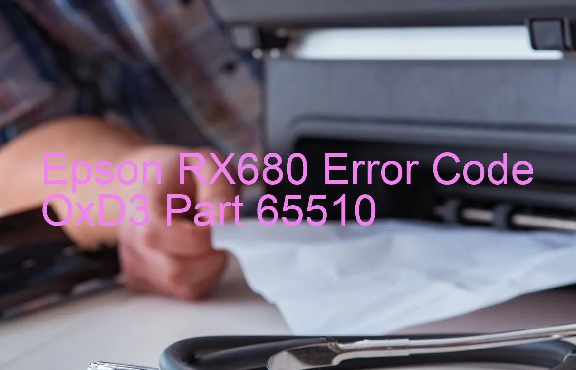 Epson RX680 Codice di errore OxD3