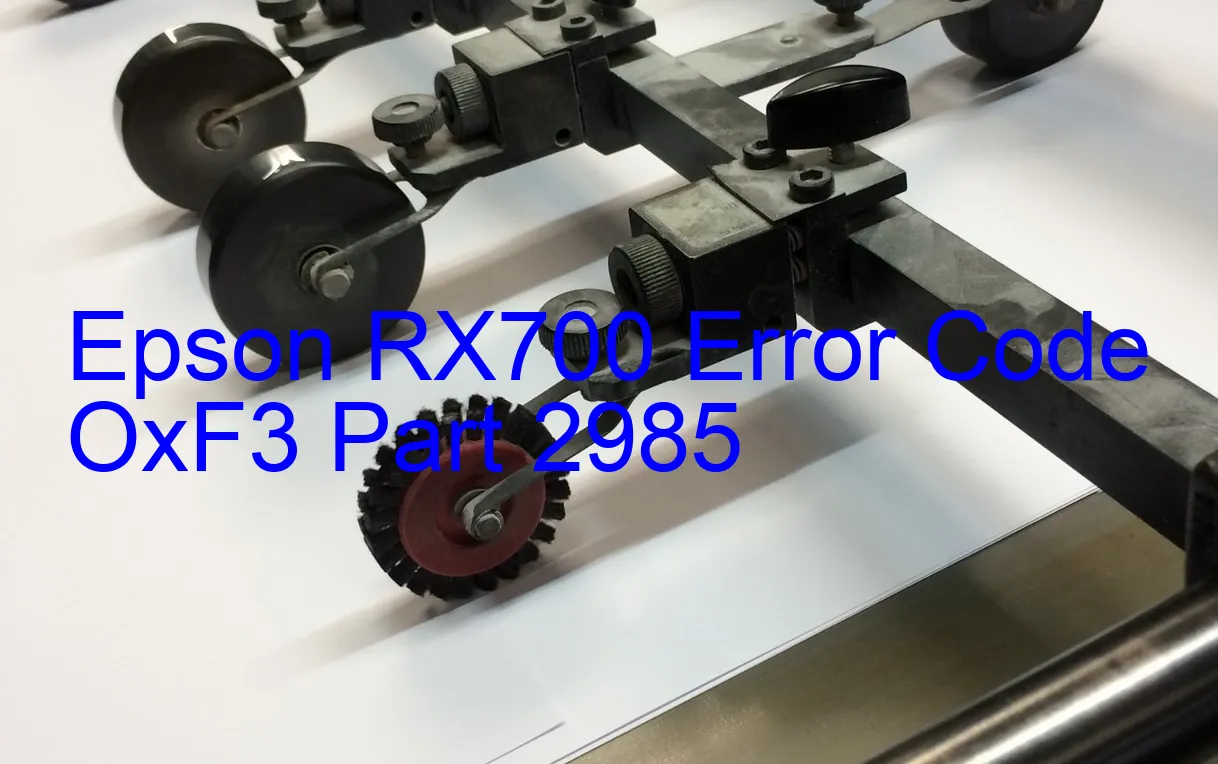 Epson RX700 Codice di errore OxF3