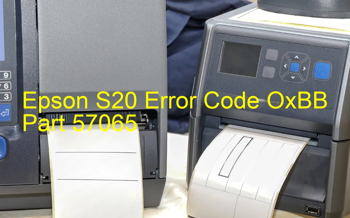 Epson S20 Codice di errore OxBB