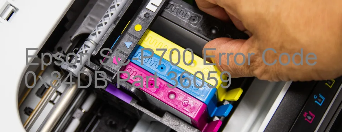 Epson SC-P700 Codice di errore 0x84DB