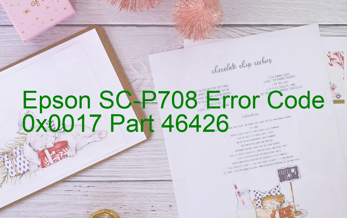 Epson SC-P708 Codice di errore 0x0017