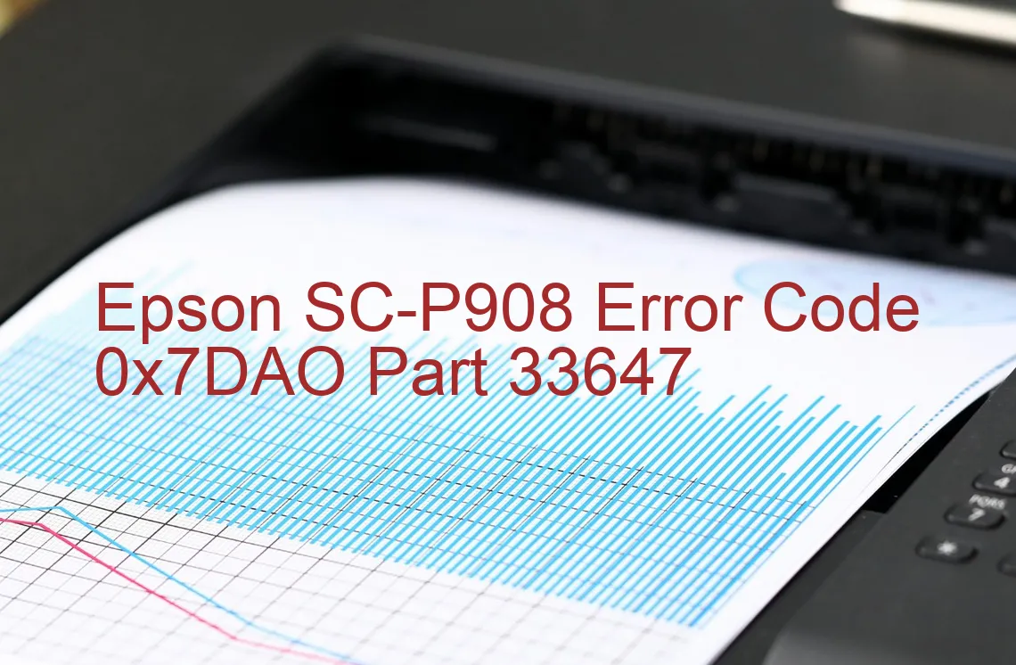 Epson SC-P908 Codice di errore 0x7DAO