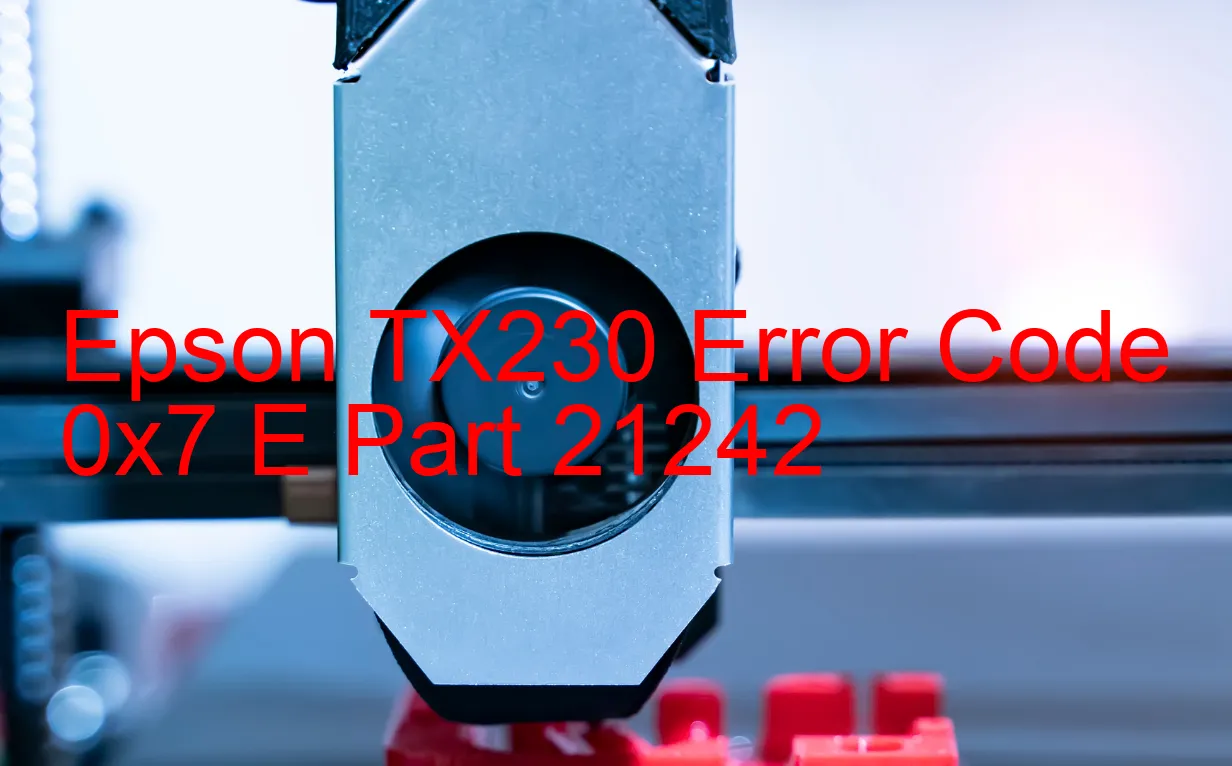 Epson TX230 Codice di errore 0x7 E