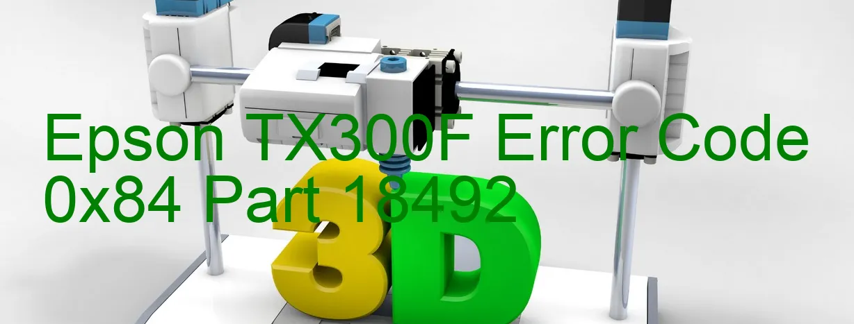 Epson TX300F Codice di errore 0x84