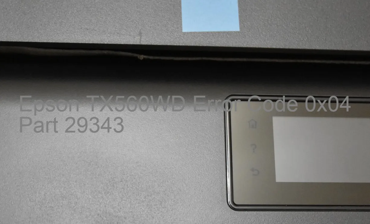 Epson TX560WD Codice di errore 0x04