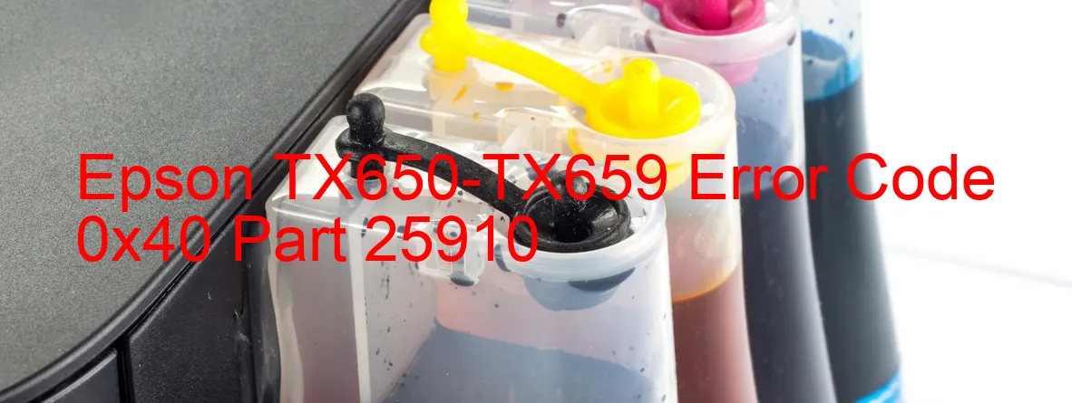 Epson TX650-TX659 Codice di errore 0x40