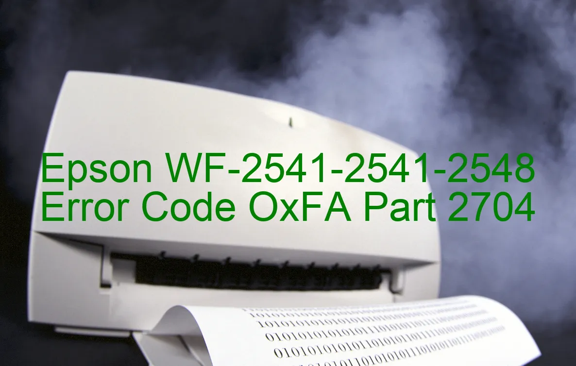 Epson WF-2541-2541-2548 Codice di errore OxFA