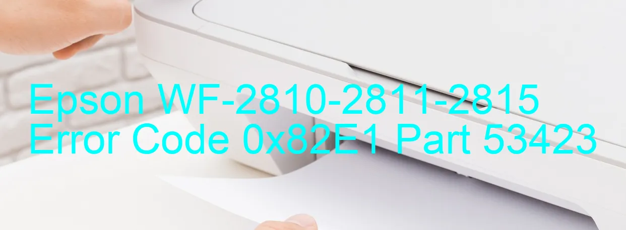 Epson WF-2810-2811-2815 Codice di errore 0x82E1