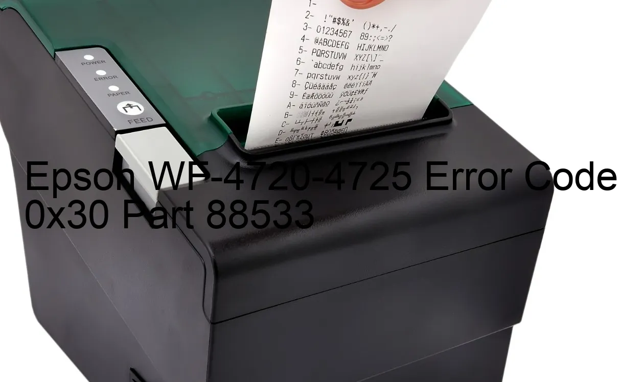 Epson WF-4720-4725 Codice di errore 0x30