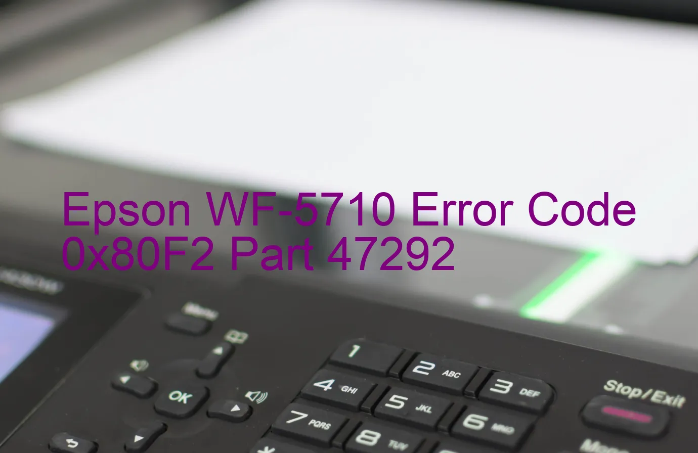 Epson WF-5710 Codice di errore 0x80F2