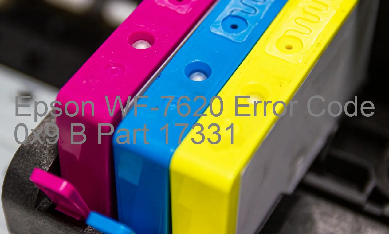 Epson WF-7620 Codice di errore 0x9 B