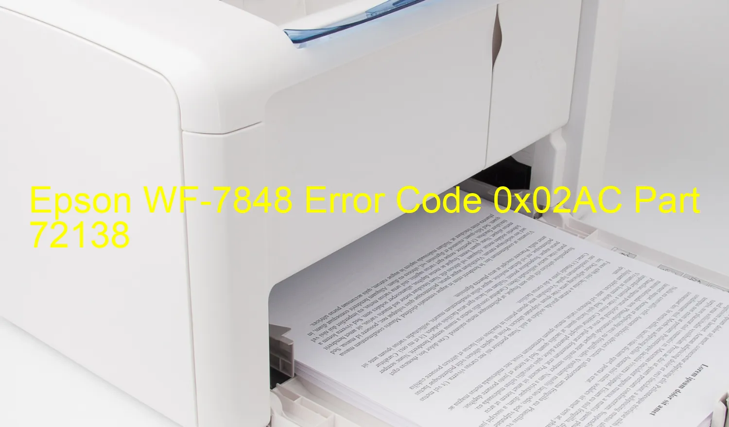 Epson WF-7848 Codice di errore 0x02AC