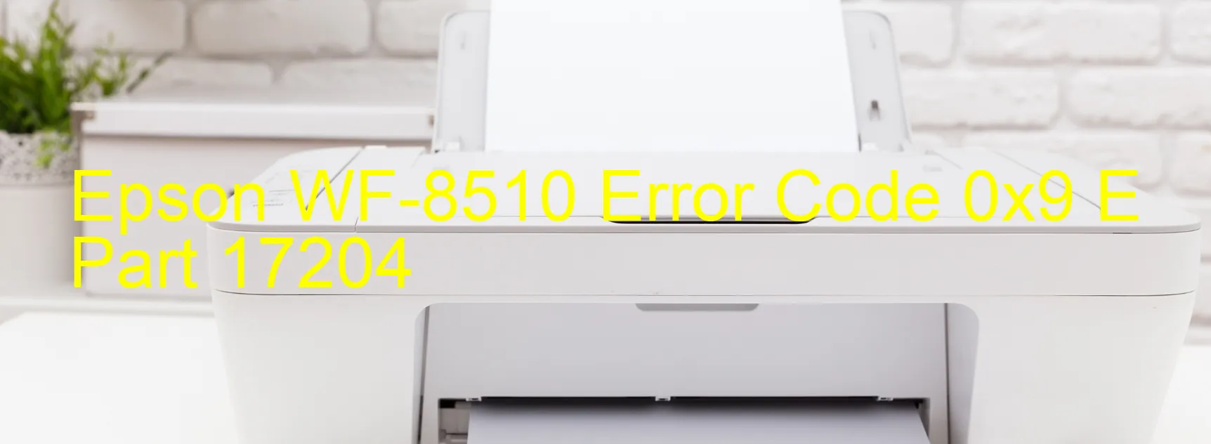 Epson WF-8510 Codice di errore 0x9 E