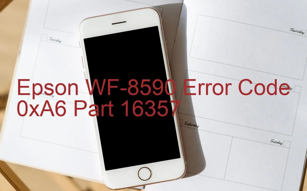 Epson WF-8590 Codice di errore 0xA6