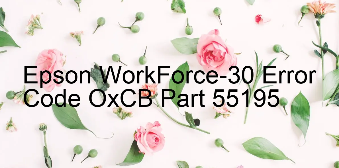 Epson WorkForce-30 Codice di errore OxCB