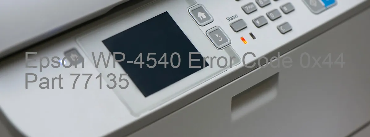 Epson WP-4540 Codice di errore 0x44