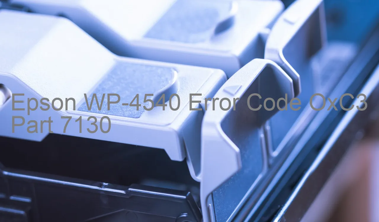 Epson WP-4540 Codice di errore OxC3