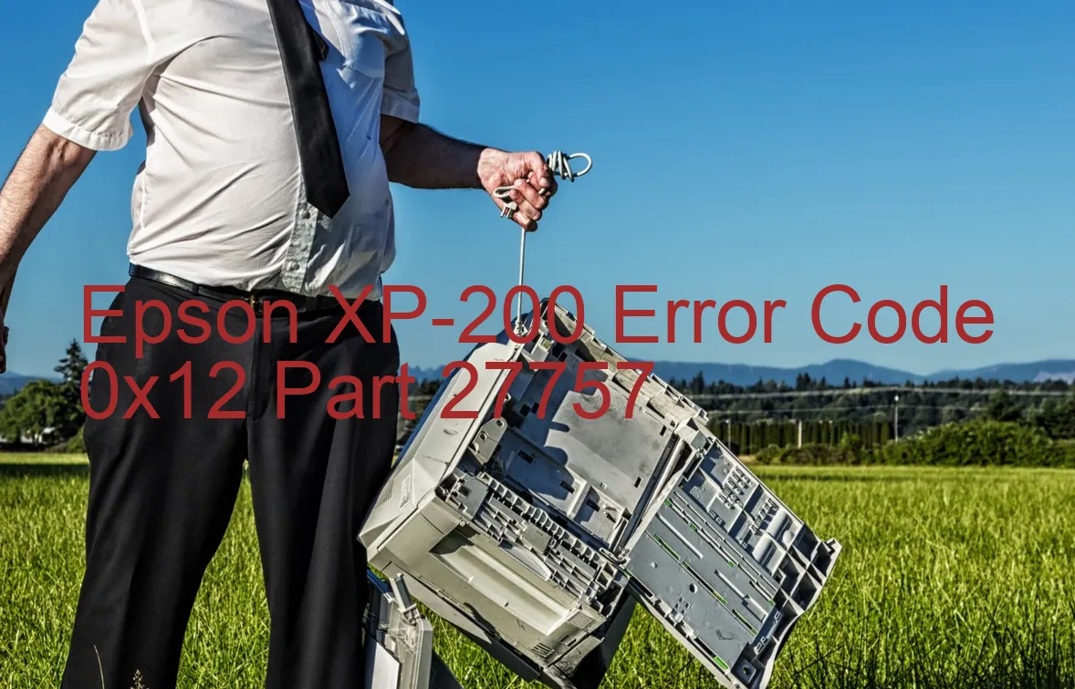 Epson XP-200 Codice di errore 0x12