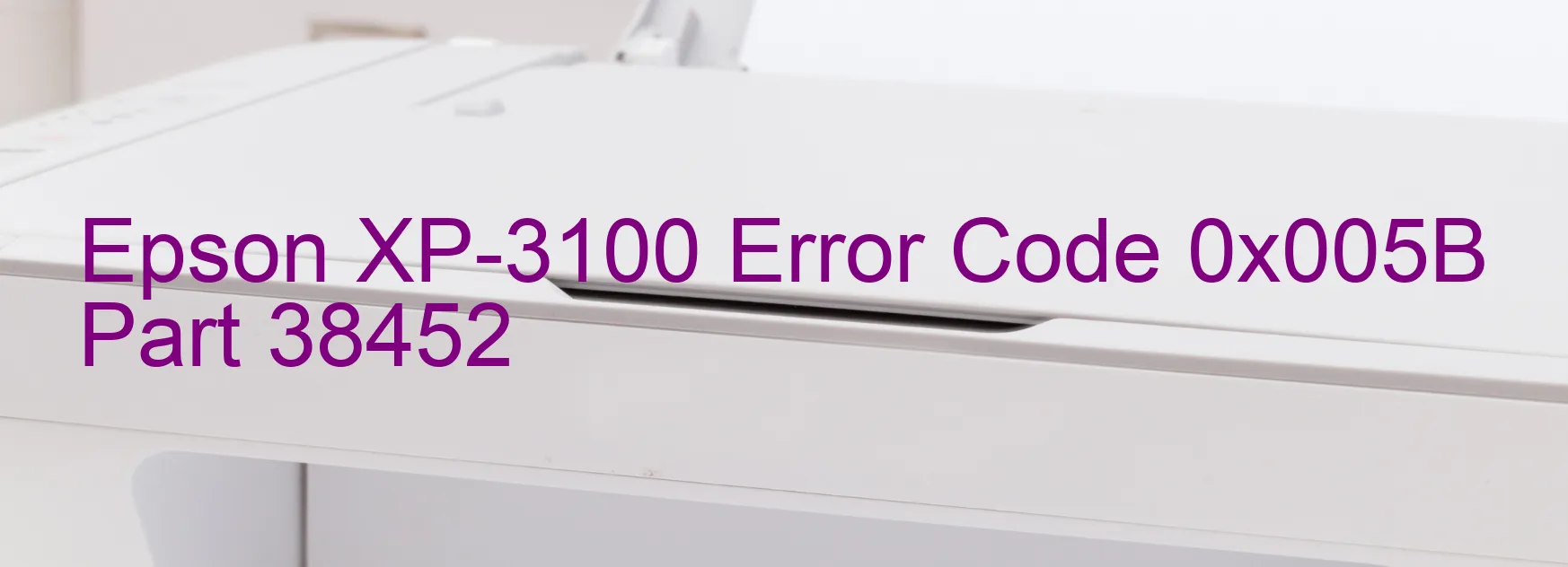 Epson XP-3100 Codice di errore 0x005B