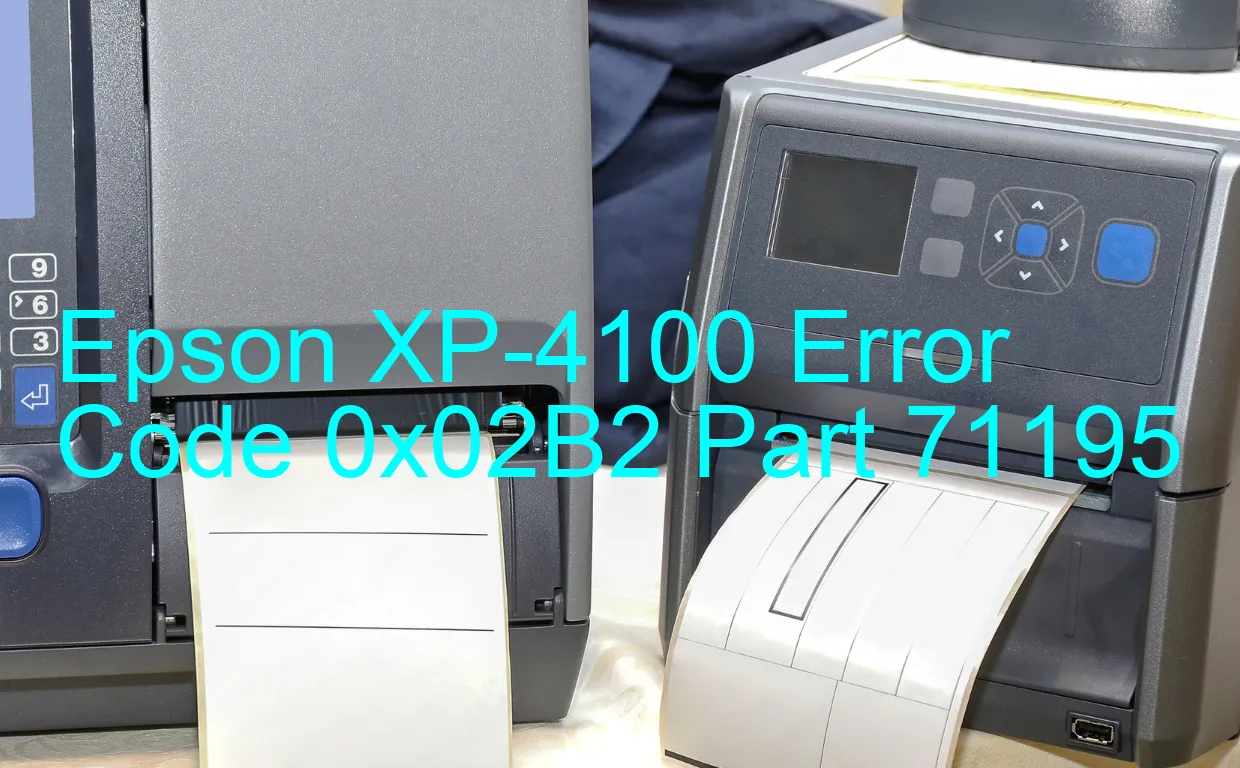 Epson XP-4100 Codice di errore 0x02B2