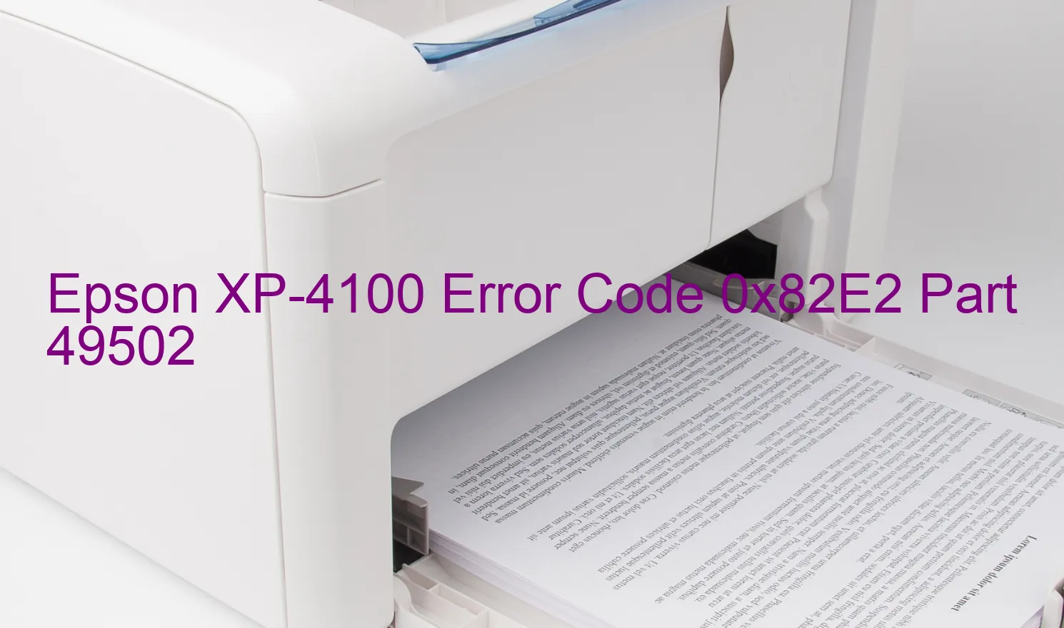 Epson XP-4100 Codice di errore 0x82E2