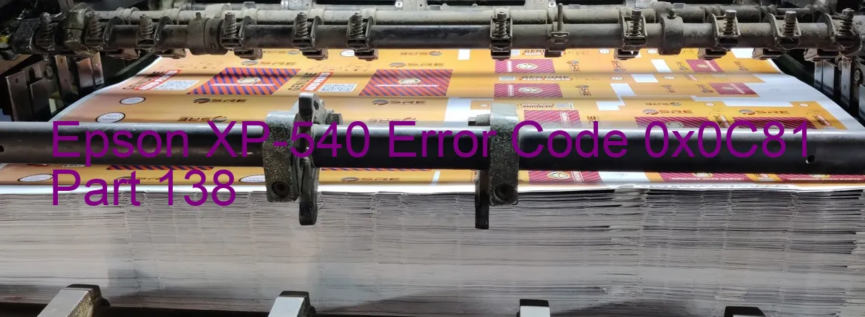 Epson XP-540 Codice di errore 0x0C81