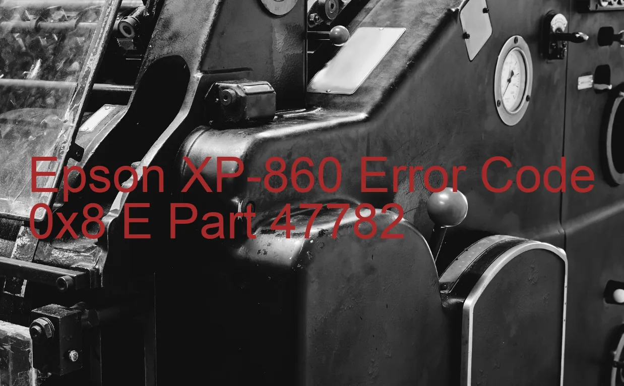 Epson XP-860 Codice di errore 0x8 E